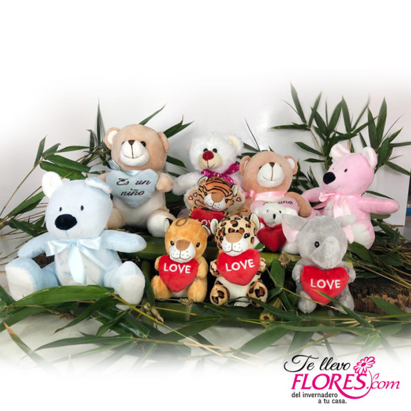 ramos de flores y peluches